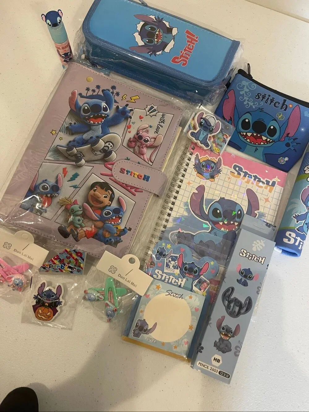 12 piece Stitch stationery set new